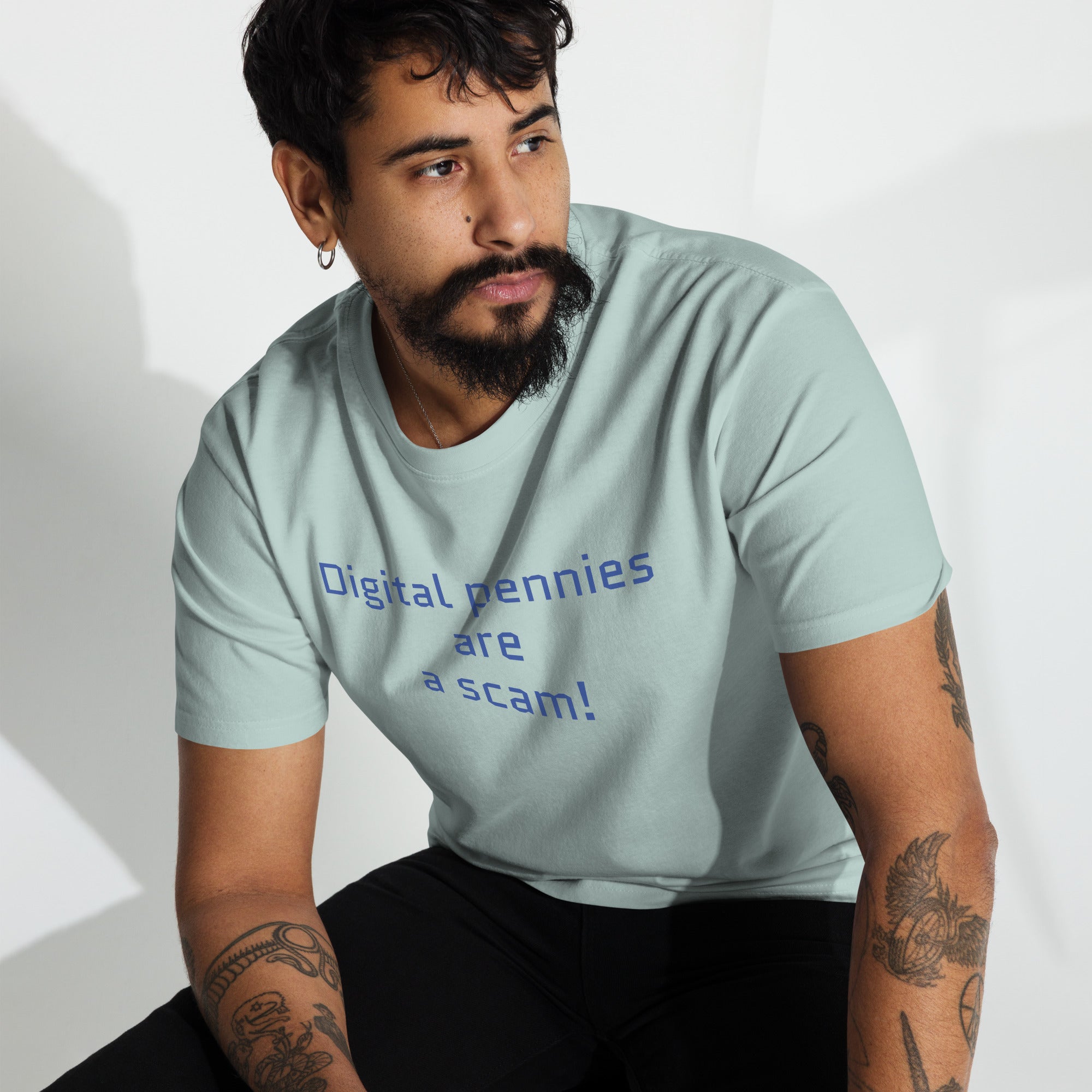 Men’s premium heavyweight tee for lots Pennies